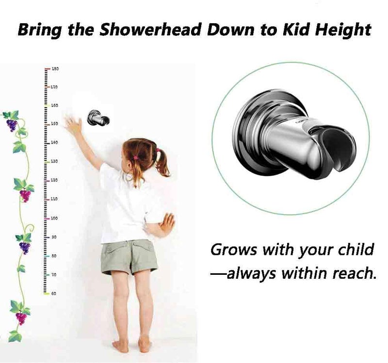 BOPai Suction Cup Shower Head Holder for Handheld Shower â€“ No Drill, for Smooth Surfaces Only, Adjustable 20Â°, Chrome - Image 3